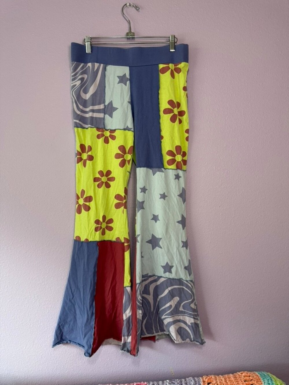 Delia's Patchwork Flare Pants - Picture 2 of 8